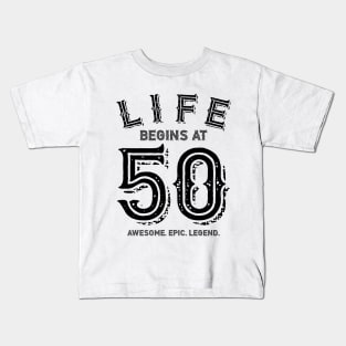 Life Begins at 50 Kids T-Shirt